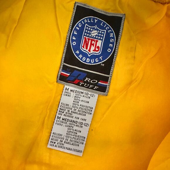 Vintage 90s Minnesota Vikings NFL Puffer Jacket Pro Size Medium (10-12) Women's - Picture 6 of 9